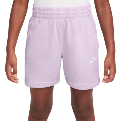 Nike Kids' Girls   Nsw Club Ft 5" Shorts In Doll/white