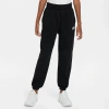 Nike Sportswear Club Fleece Big Kids' (girls') Pants (extended Size) In Black/white/black