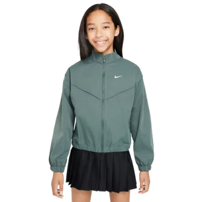Nike Kids' Girls   Nsw Lightweight Oversized Jacket In Vintage Green/white