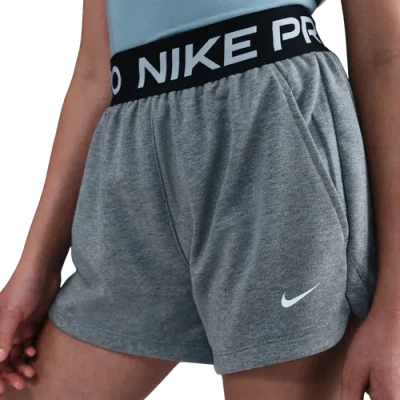 Nike Kids' Girls   Pro Dri-fit Fleece Shorts In Gray