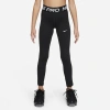 Nike Women's  Pro Leak Protection: Period Girls' Dri-fit Leggings In White/black