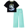 Nike Girls  Nsw Best Foot Forward Wide Leg Pants Set In Emerald Rise/emerald Rise