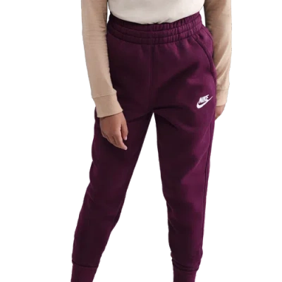 Nike Kids' Girls   Nsw Club Fleece High Rise Pant Lbr In Purple