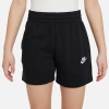 Nike Girls   Nsw Club Ft 5" Shorts In Black/black