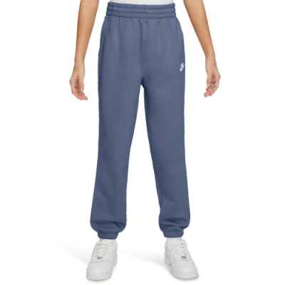 Nike Kids' Girls  Nsw Club Lbr Oversized Fleece Pants In Blue