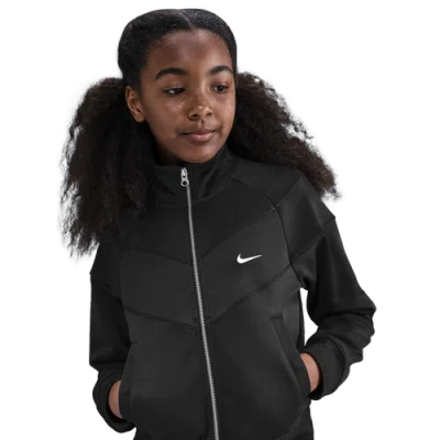 Nike Kids' Girls  Nsw Poly Knit Track Jacket In Black