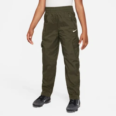 Nike Kids' Girls  Nsw Woven Hr Cargo Pants Odp In Khaki