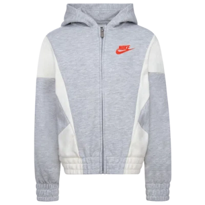 Nike Kids' Girls  Xo Swoosh Full-zip Hoodie In Grey