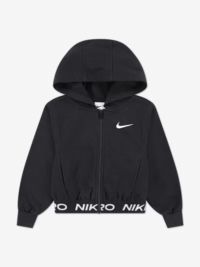 Nike Kids' Girls Np Essentials Zip Up Top In Black