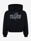 Nike Girls Nsw Club Fleece Boxy Hoodie In Black