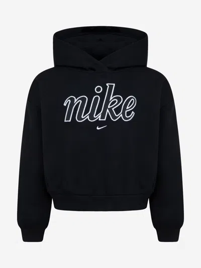 Nike Kids'  Girls Nsw Club Fleece Boxy Hoodie In Black