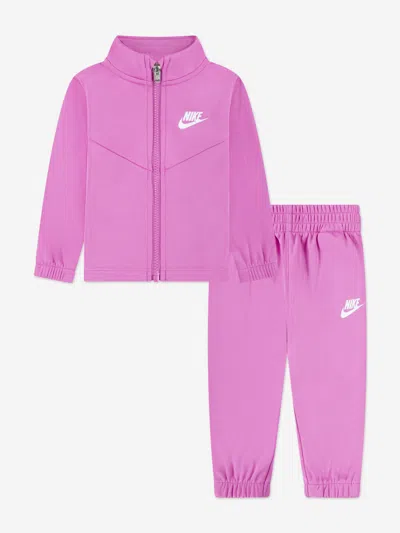 Nike Babies'  Girls Nsw Lifestyle Essentials Tracksuit In Pink