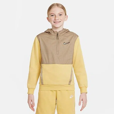 Nike Kids'  Girls' Outdoor Play Easyon Fleece Hoodie In Saturn Gold