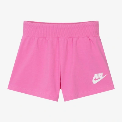 Nike Kids' Girls Pink Cotton Jersey Shorts