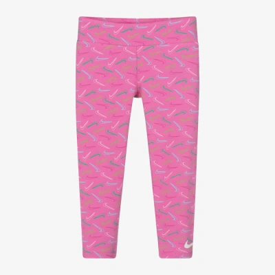 Nike Kids' Girls Pink Cotton Leggings