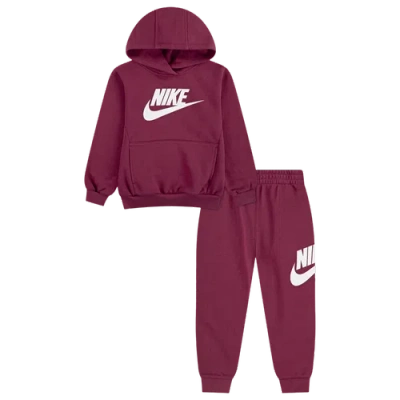 Nike Kids' Girls Preschool   Club Fleece Set In Burgundy
