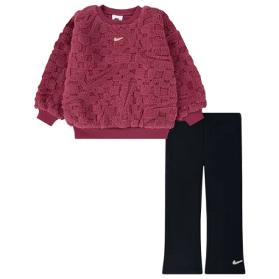 Nike Kids' Girls Preschool   Cozy Flare Leg Pants Set In Multi