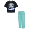Nike Girls Preschool   Nsw Best Foot Forward Wide Leg Pants Set In Emerald Rise/emerald Rise