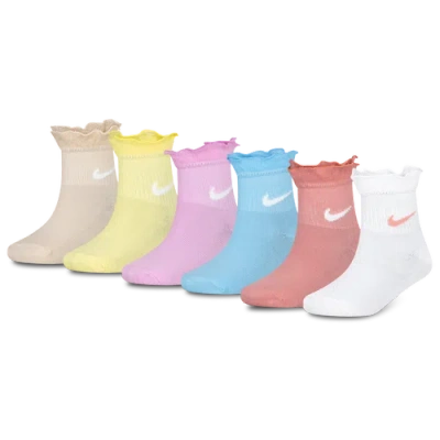 Nike Kids' Girls Preschool   Ruffle Ankle Socks 6 Pack In Multi