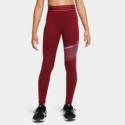 NIKE NIKE GIRLS' PRO DRI-FIT MID-RISE LEGGINGS