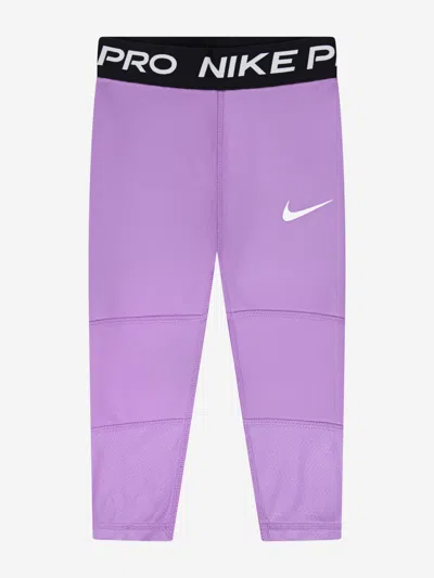 Nike Babies' Girls Pro Leggings In Purple