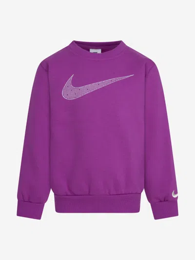 Nike Kids'  Girls Shine Sweatshirt In Purple