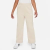 Nike Kids'  Girls' Sportswear Club Fleece Wide-leg Pants In Sanddrift/sanddrift/white