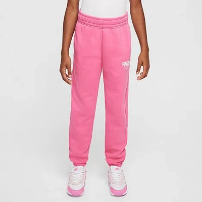 Nike Kids'  Girls' Sportswear Fleece Jogger Pants In Pinksicle