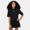 Nike Kids'  Girls' Sportswear T-shirt In Black/flat Pewter