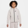Nike Kids'  Girls' Sportswear Tech Fleece Full-zip Hoodie In Platinum Violet/black/black