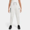 Nike Girls' Sportswear Tech Fleece Jogger Pants In Light Grey/heather/black/black