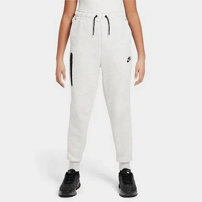 Nike Kids'  Girls' Sportswear Tech Fleece Jogger Pants In Light Grey/heather/black/black