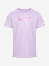 Nike Girls Swoosh Ribbon T-shirt In Purple