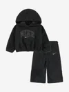 Nike Logo-embroidered Tracksuit Set In Black