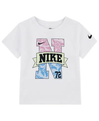 Nike Babies' Girls' Toddler 2t-4t Lace It Up Ringlet Crewneck T-shirt In White