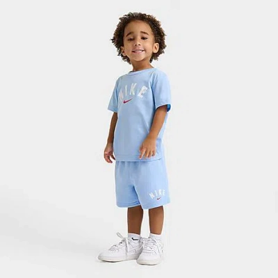 Nike Babies'  Girls' Toddler T-shirt And Shorts Set In Light Blue