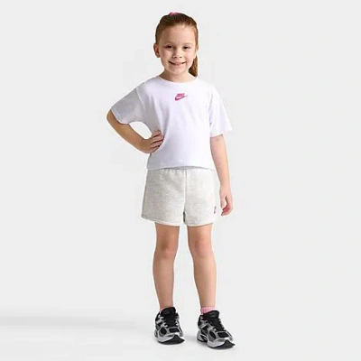 Nike Babies' Girls' Toddler T-shirt And Shorts Set In White