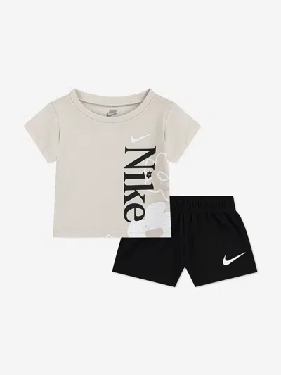 Nike Kids' Girls Wild Flower Short Set In White