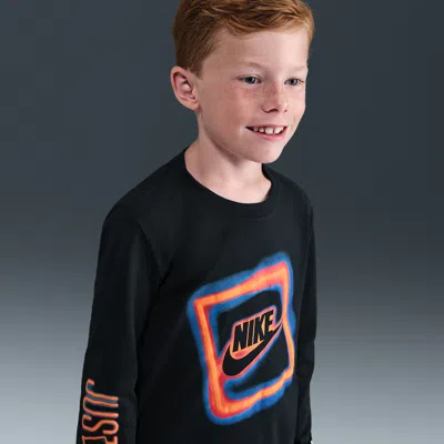 Nike Glow With Me Little Kids' Long Sleeve T-shirt In Black