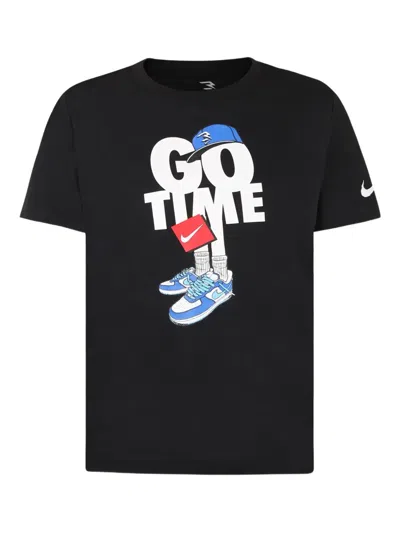 Nike Kids' Go Time T-shirt In Black