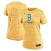Nike Gold Boston Red Sox City Connect Authentic Collection Velocity Performance T-shirt In Yellow