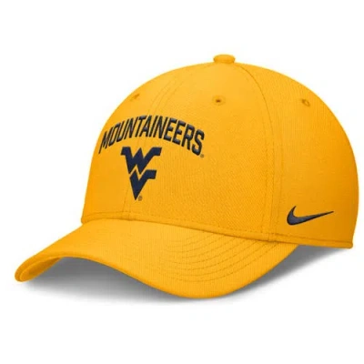Nike Gold West Virginia Mountaineers 2025 On-field Rise Performance Flex Hat In Yellow