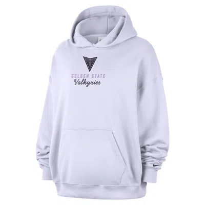 Nike Golden State Valkyries  Women's French Terry Oversized Pullover Hoodie In Blue