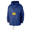 Nike Men's Royal Golden State Warriors Courtside Premium Club Anorak Quarter-zip Pullover Hoodie In Blue