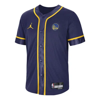 Nike Golden State Warriors Dri Fit Short Sleeve Shirt 'blue Yellow'