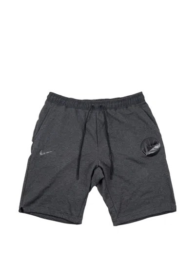 Nike Golden State Warriors Elasticated-waistband Logo-detail Shorts In Gray