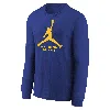 Nike Golden State Warriors Essential Big Kids' Jordan Nba Long-sleeve T-shirt In Black