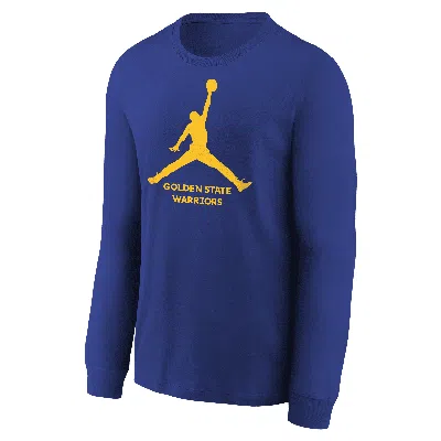 Nike Golden State Warriors Essential Big Kids' Jordan Nba Long-sleeve T-shirt In Black