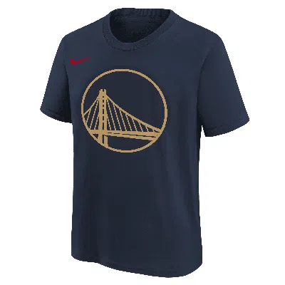 Nike Golden State Warriors Essential City Edition Big Kids'  Nba T-shirt In Blue