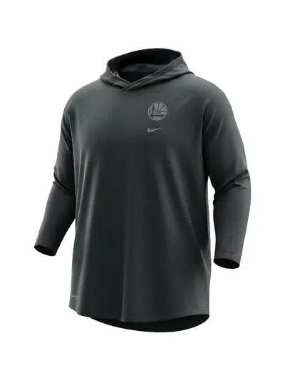 Nike Golden State Warriors Hooded T-shirt In Black